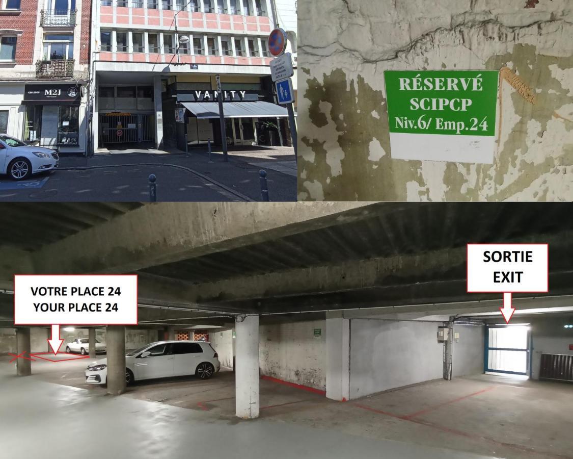 Studio Fonctionnel Au Coeur De Lille Avec Parking Luaran gambar